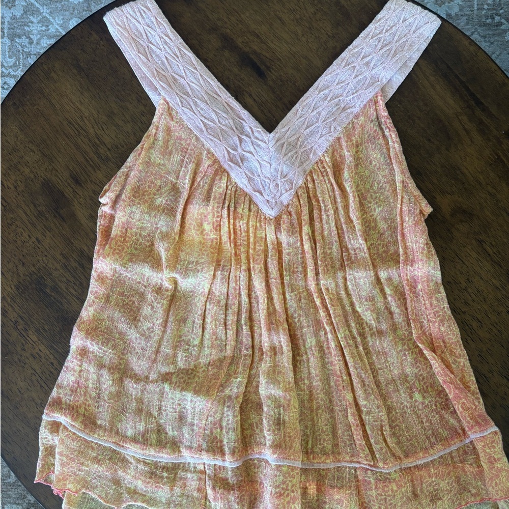 Poupette St. Barth Pink and Orange shirt